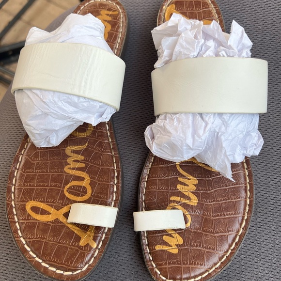 Sam Edelman sandals white and brown  good condition  beautiful for summer - Picture 3 of 4